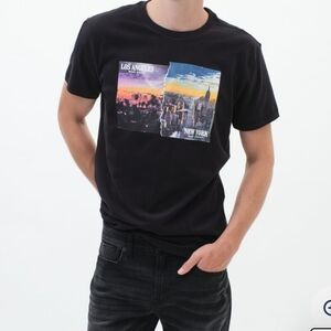 Aeropostale Black Short Sleeve Tee with Graphic Print